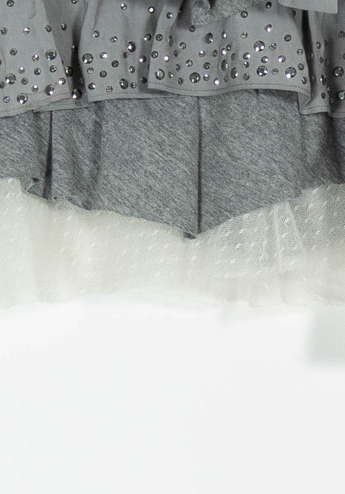 Jupe Volantée Grise et Blanche - Taille XS/34 de la marque Liu Jo | PARAD99480 - Vendu par Paradigme - Image 3