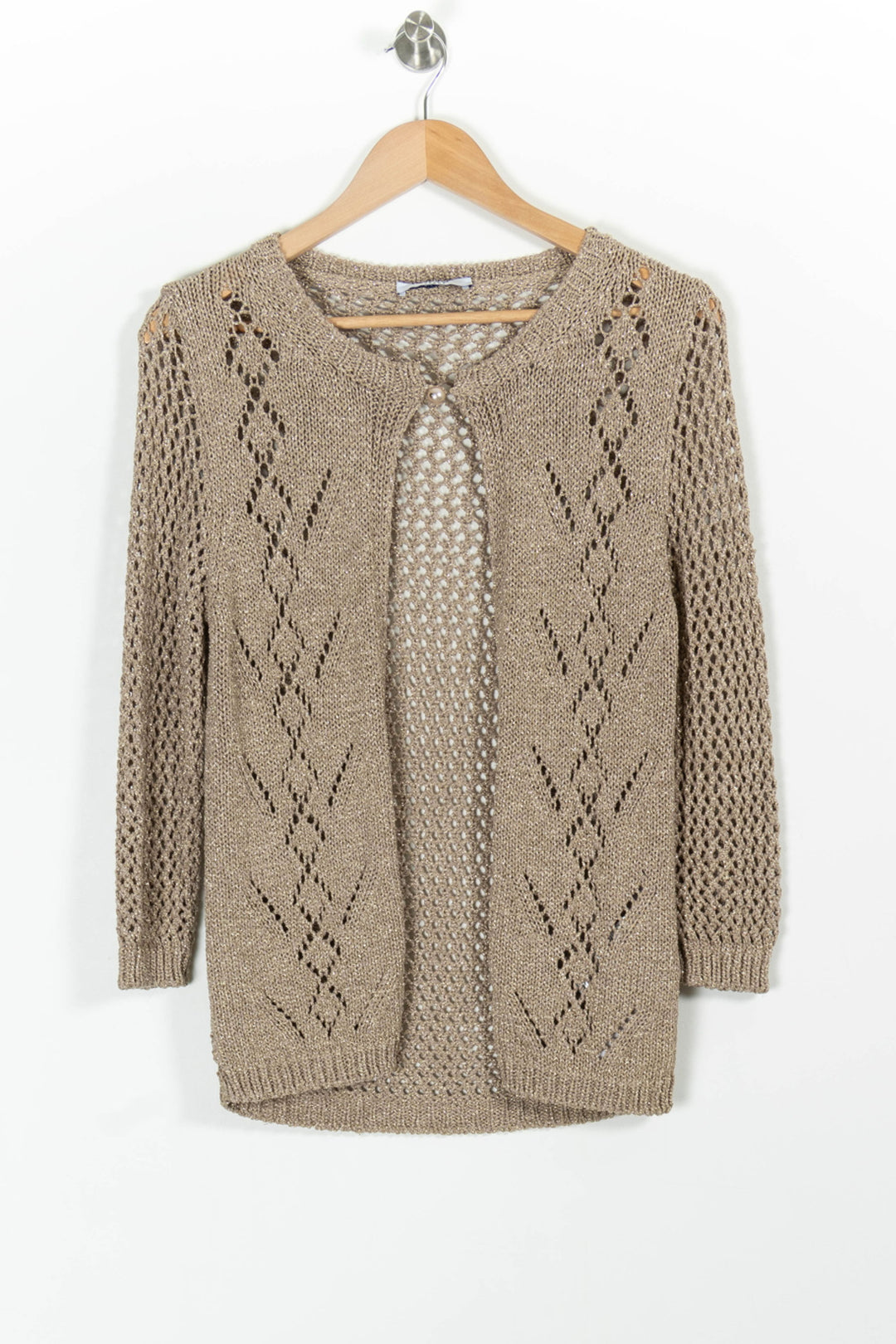Gilet En Maille Doré - Taille M/38 de la marque Liu Jo | PARAD99484 - Vendu par Paradigme - Image 2