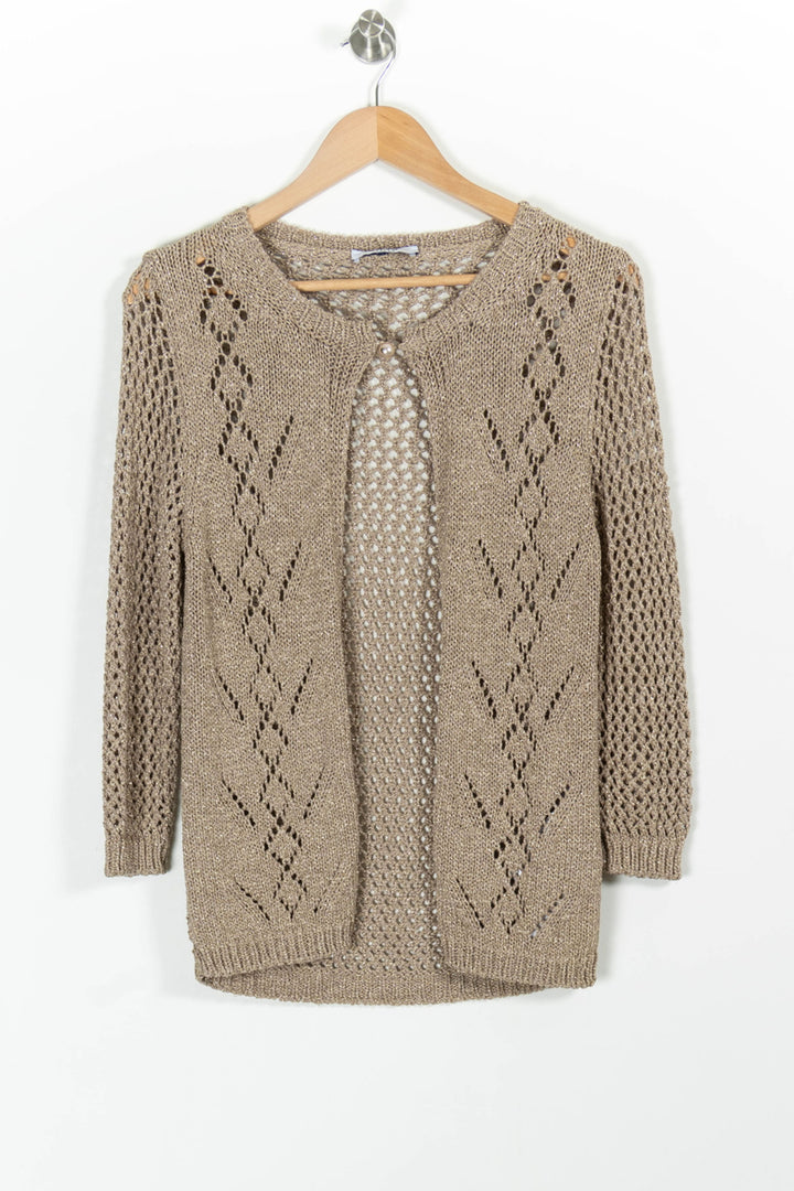 Gilet En Maille Doré - Taille M/38 de la marque Liu Jo | PARAD99484 - Vendu par Paradigme - Image 2