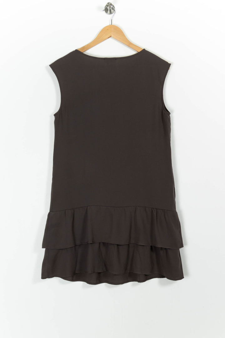 Robe Volantée Marron - Taille M/38 de la marque Liu Jo | PARAD99486 - Vendu par Paradigme - Image 4