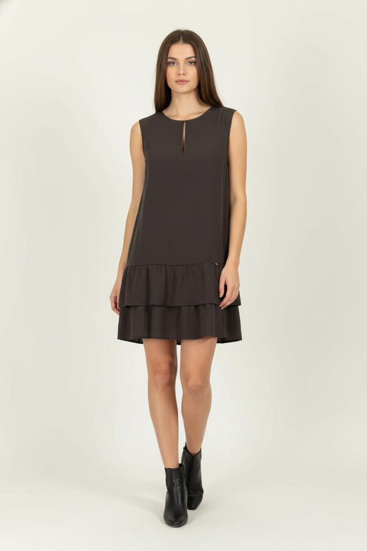Robe Volantée Marron - Taille M/38 de la marque Liu Jo | PARAD99486 - Vendu par Paradigme - Image 1