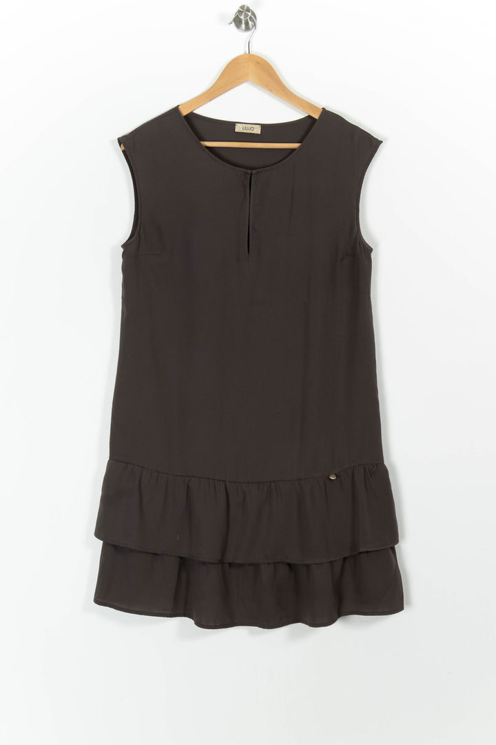 Robe Volantée Marron - Taille M/38 de la marque Liu Jo | PARAD99486 - Vendu par Paradigme - Image 2