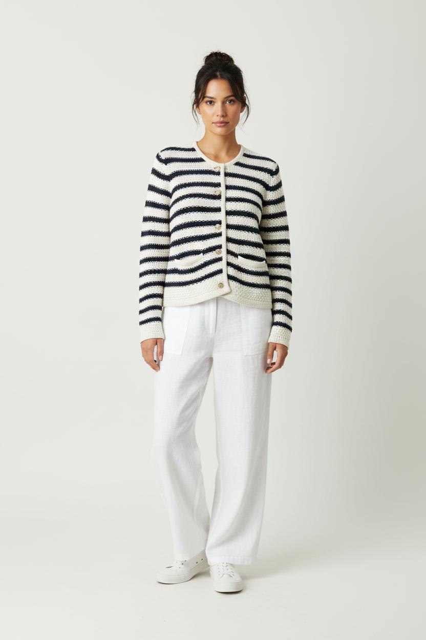 Veste Blanc et Noir - Taille S/36 de la marque Rosaé Paris | PARAD99488 - Vendu par Paradigme - Image 1