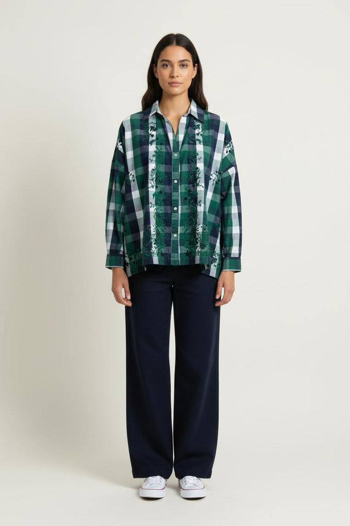 Chemise À Carreaux Verte et Bleue - Taille L/40 de la marque Stella Forest | PARAD99491 - Vendu par Paradigme - Image 1