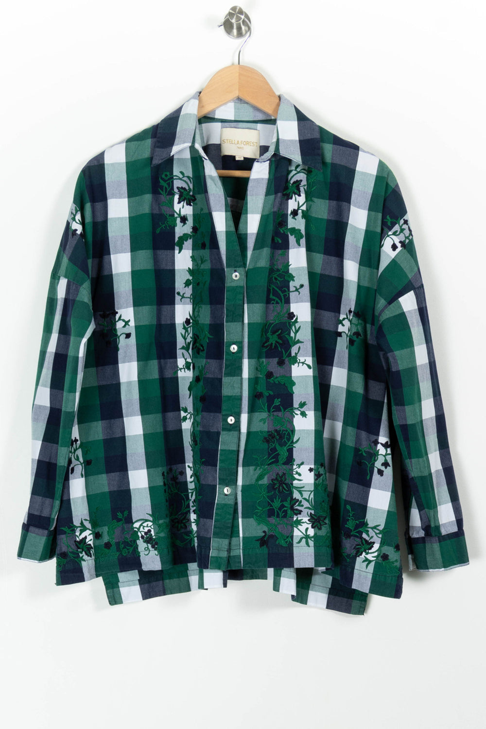 Chemise À Carreaux Verte et Bleue - Taille L/40 de la marque Stella Forest | PARAD99491 - Vendu par Paradigme - Image 2
