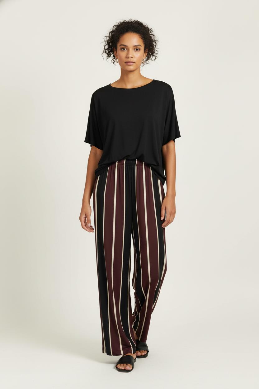 Pantalon Large Bordeaux Noir et Beige - Taille L/40 de la marque Imperial | PARAD99492 - Vendu par Paradigme - Image 1