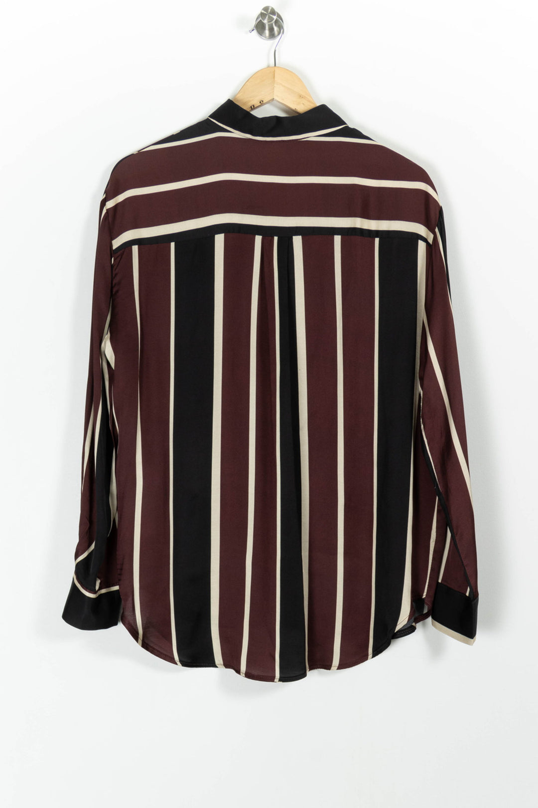 Chemise Rayée Bordeaux Noir et Beige - Taille M/38 de la marque Imperial | PARAD99496 - Vendu par Paradigme - Image 4