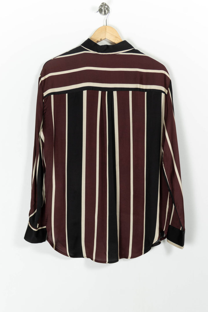 Chemise Rayée Bordeaux Noir et Beige - Taille M/38 de la marque Imperial | PARAD99496 - Vendu par Paradigme - Image 4