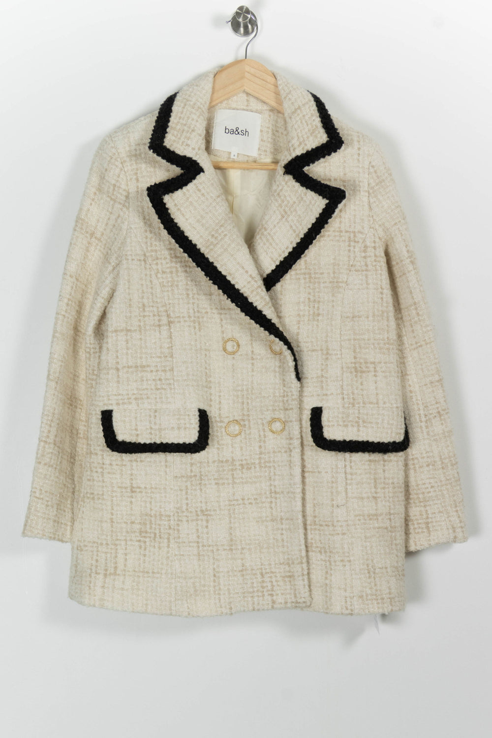 Veste Beige et Noire - Taille XS/34 de la marque ba&sh | PARAD99500 - Vendu par Paradigme - Image 2