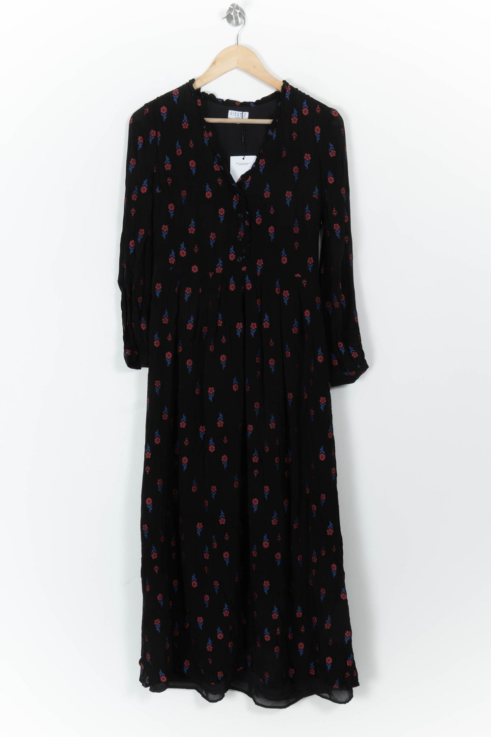 Robe Longue Noire et Bleue - Taille S/36 de la marque Claudie Pierlot | PARAD99507 - Vendu par Paradigme - Image 2