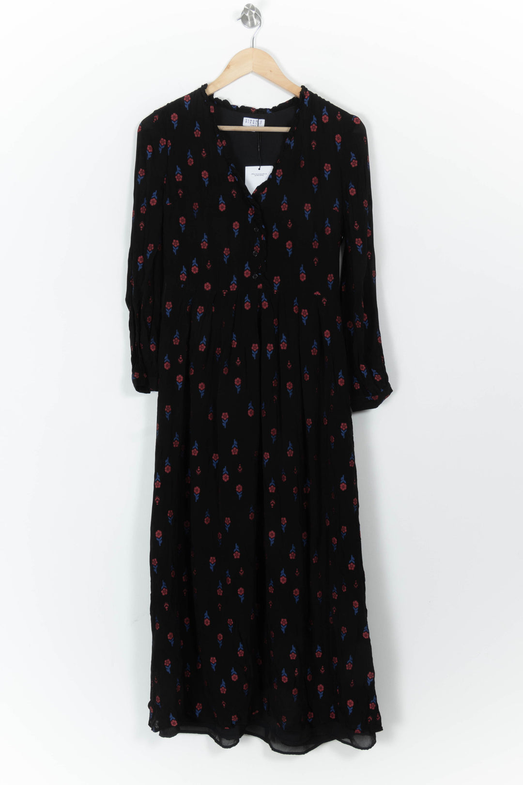 Robe Longue Noire et Bleue - Taille S/36 de la marque Claudie Pierlot | PARAD99507 - Vendu par Paradigme - Image 2