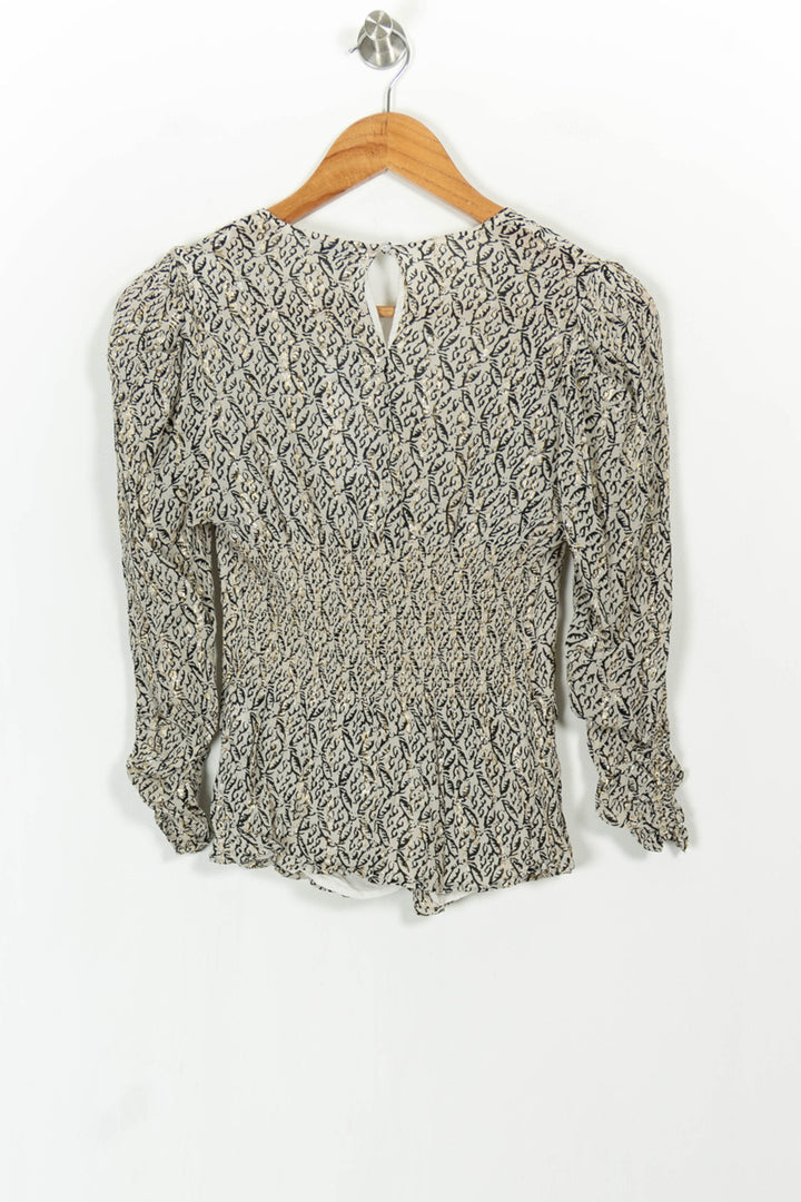 Blouse Beige et Noir - Taille M/38 de la marque Claudie Pierlot | PARAD99508 - Vendu par Paradigme - Image 4