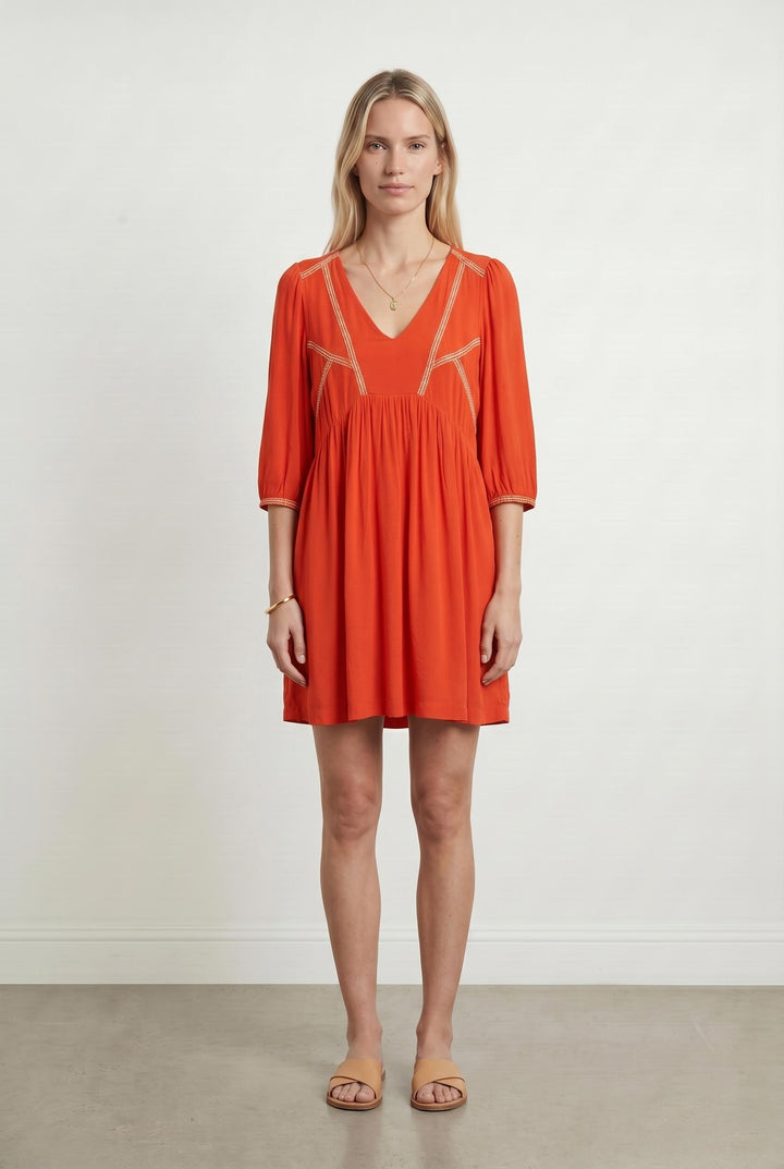 Robe Courte Rouge - Taille S/36 de la marque ba&sh | PARAD99511 - Vendu par Paradigme - Image 1