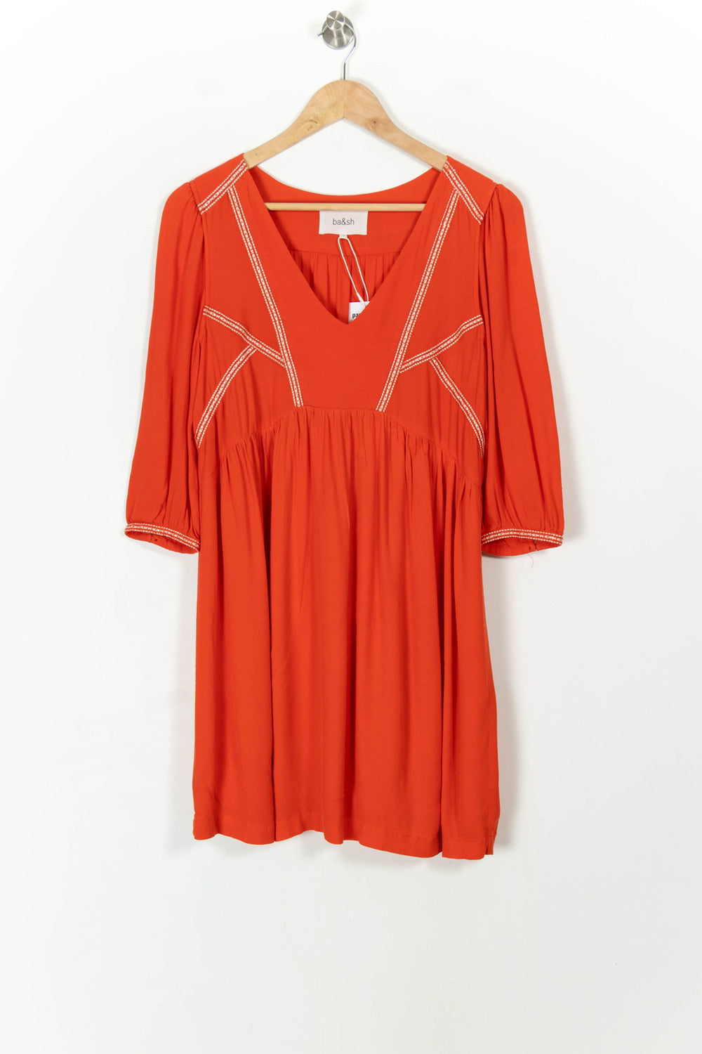Robe Courte Rouge - Taille S/36 de la marque ba&sh | PARAD99511 - Vendu par Paradigme - Image 2