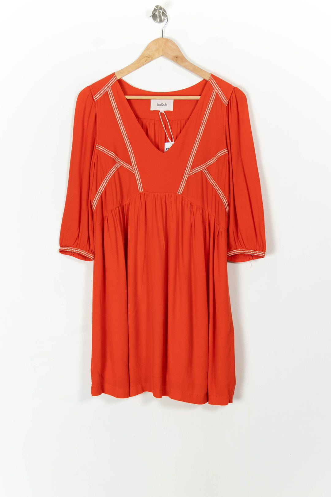 Robe Courte Rouge - Taille S/36 de la marque ba&sh | PARAD99511 - Vendu par Paradigme - Image 2