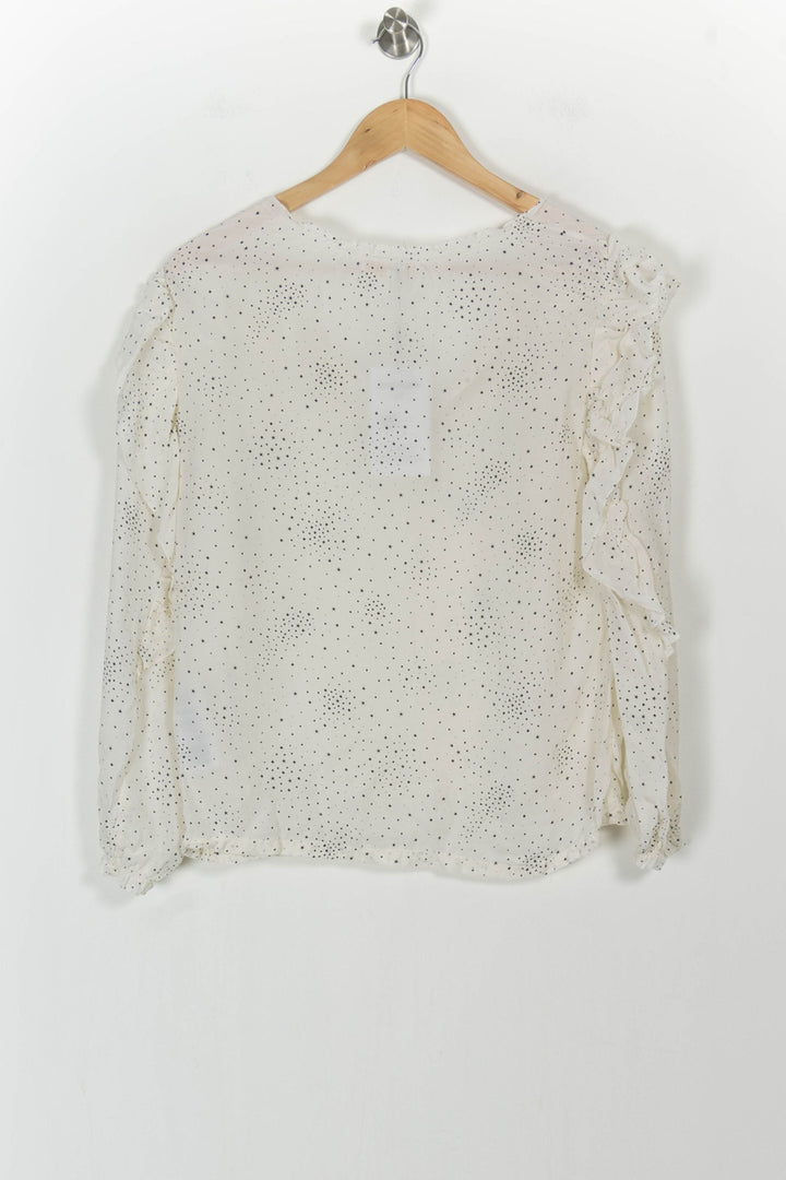 Blouse Blanche à Pois Noirs - Taille S/36 de la marque Maje | PARAD99512 - Vendu par Paradigme - Image 4
