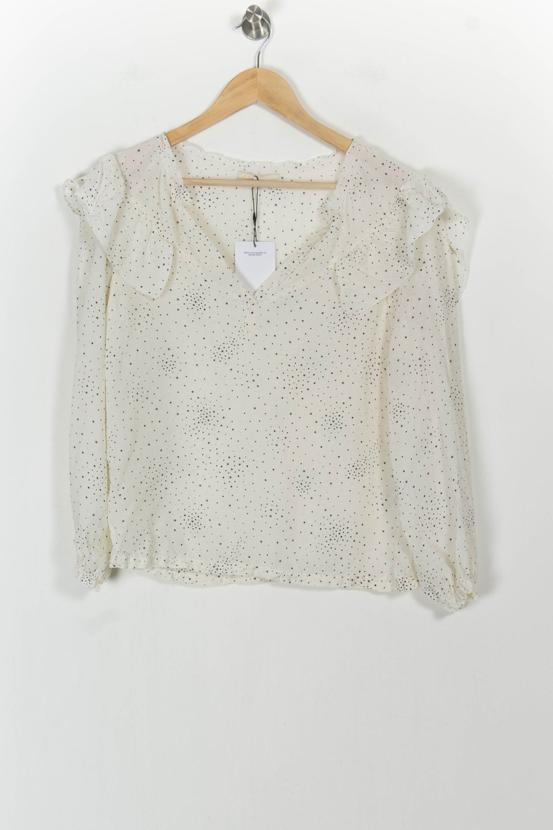 Blouse Blanche à Pois Noirs - Taille S/36 de la marque Maje | PARAD99512 - Vendu par Paradigme - Image 2