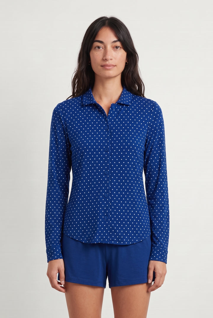 Chemise Bleu et Blanche - Taille M/38 de la marque Agnès b. | PARAD99518 - Vendu par Paradigme - Image 1