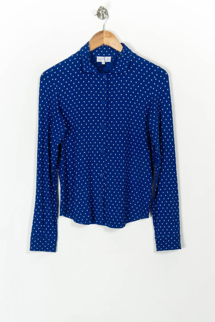 Chemise Bleu et Blanche - Taille M/38 de la marque Agnès b. | PARAD99518 - Vendu par Paradigme - Image 2