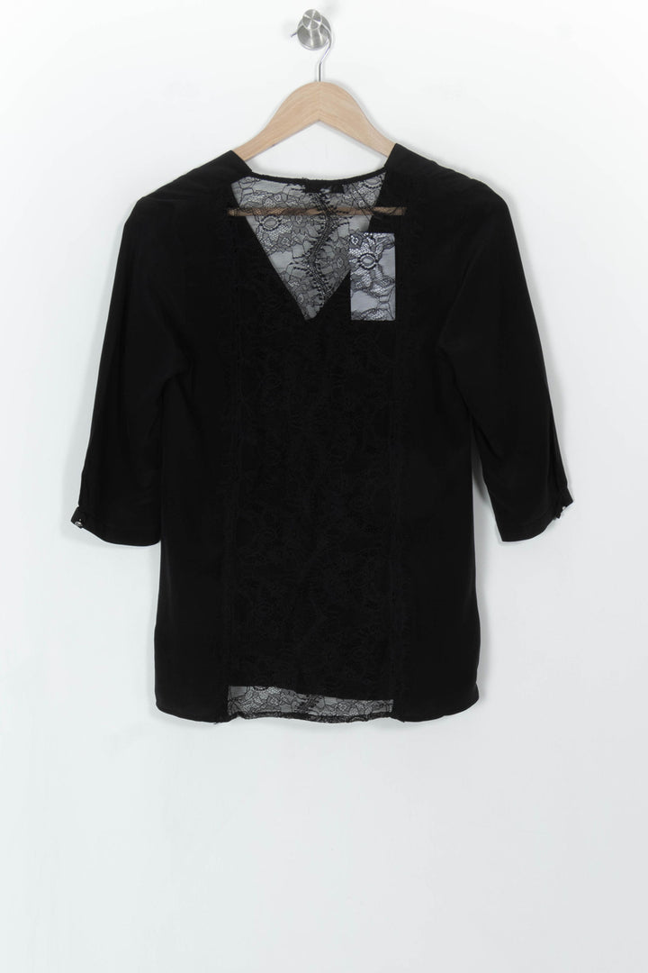 Blouse Noire - Taille S/36 de la marque Sandro | PARAD99531 - Vendu par Paradigme - Image 4