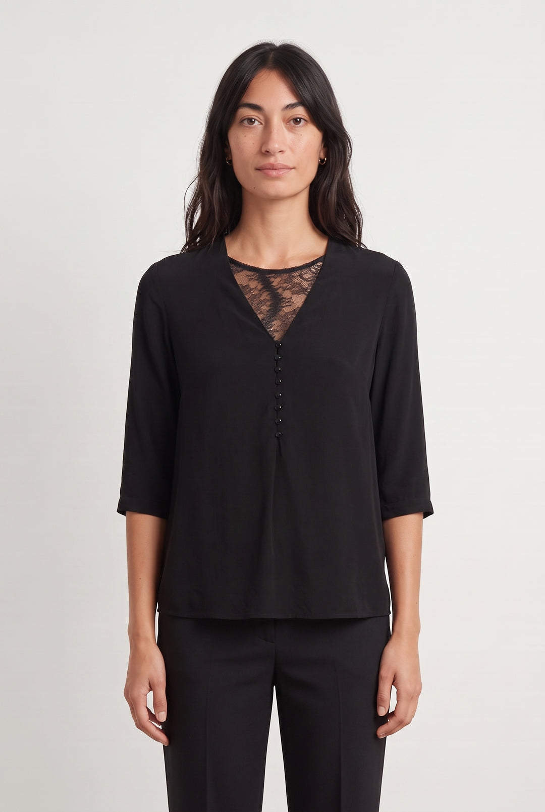Blouse Noire - Taille S/36 de la marque Sandro | PARAD99531 - Vendu par Paradigme - Image 1