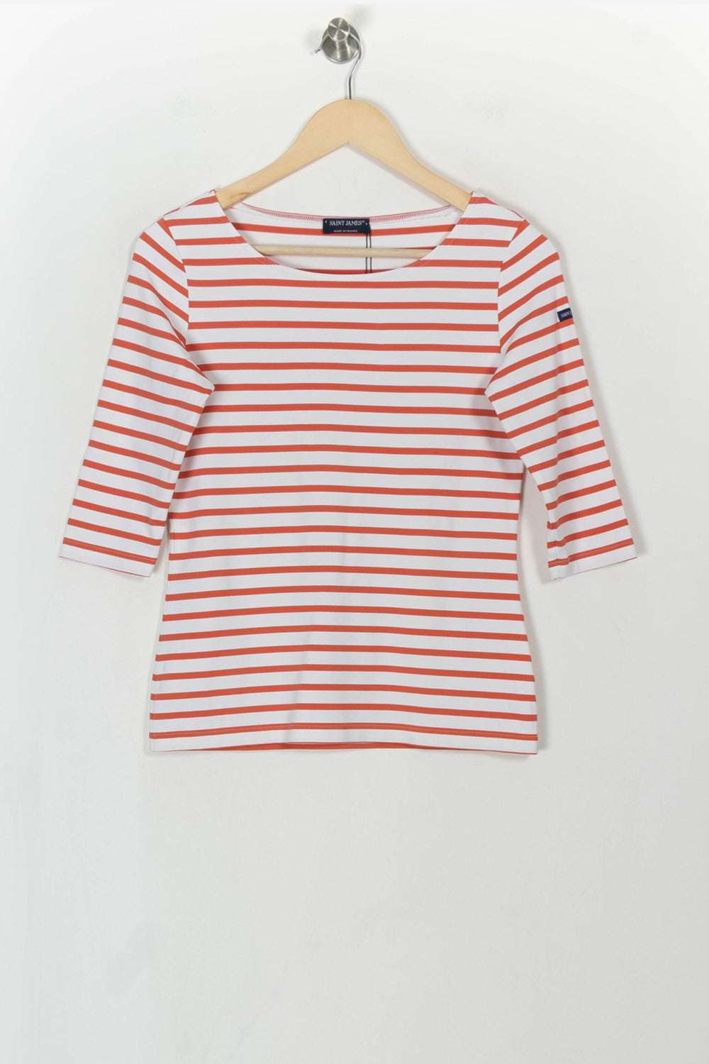 Marinière Blanche et Rouge - Taille M/38 de la marque Saint James | PARAD99533 - Vendu par Paradigme - Image 2