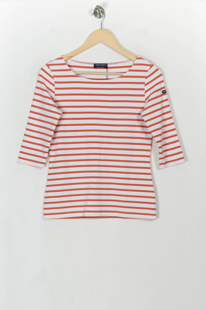 Marinière Blanche et Rouge - Taille M/38 de la marque Saint James | PARAD99533 - Vendu par Paradigme - Image 2