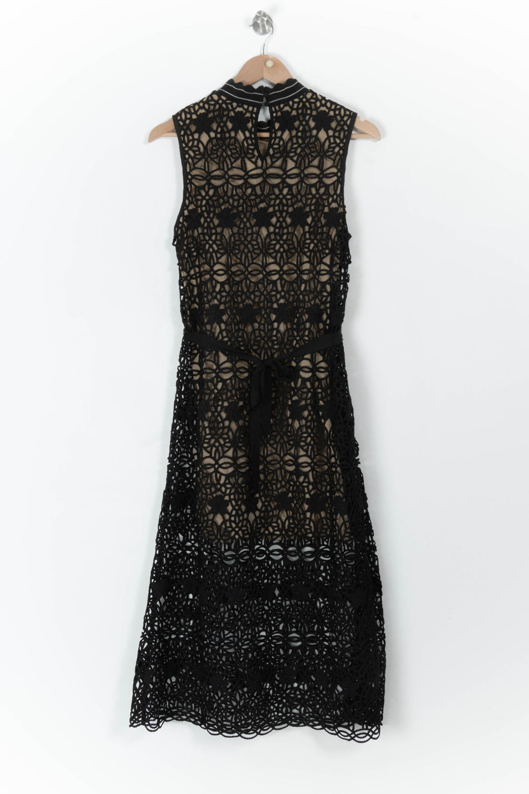 Robe Longue Noire et Beige - Taille M/38 de la marque Claudie Pierlot | PARAD99545 - Vendu par Paradigme - Image 4