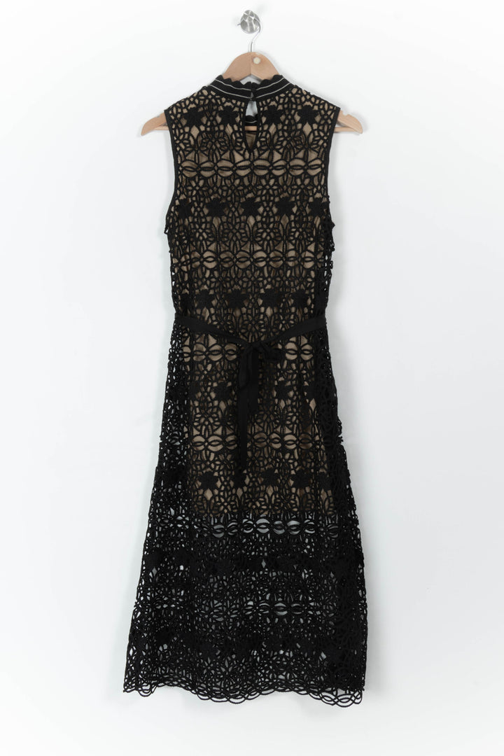 Robe Longue Noire et Beige - Taille M/38 de la marque Claudie Pierlot | PARAD99545 - Vendu par Paradigme - Image 4