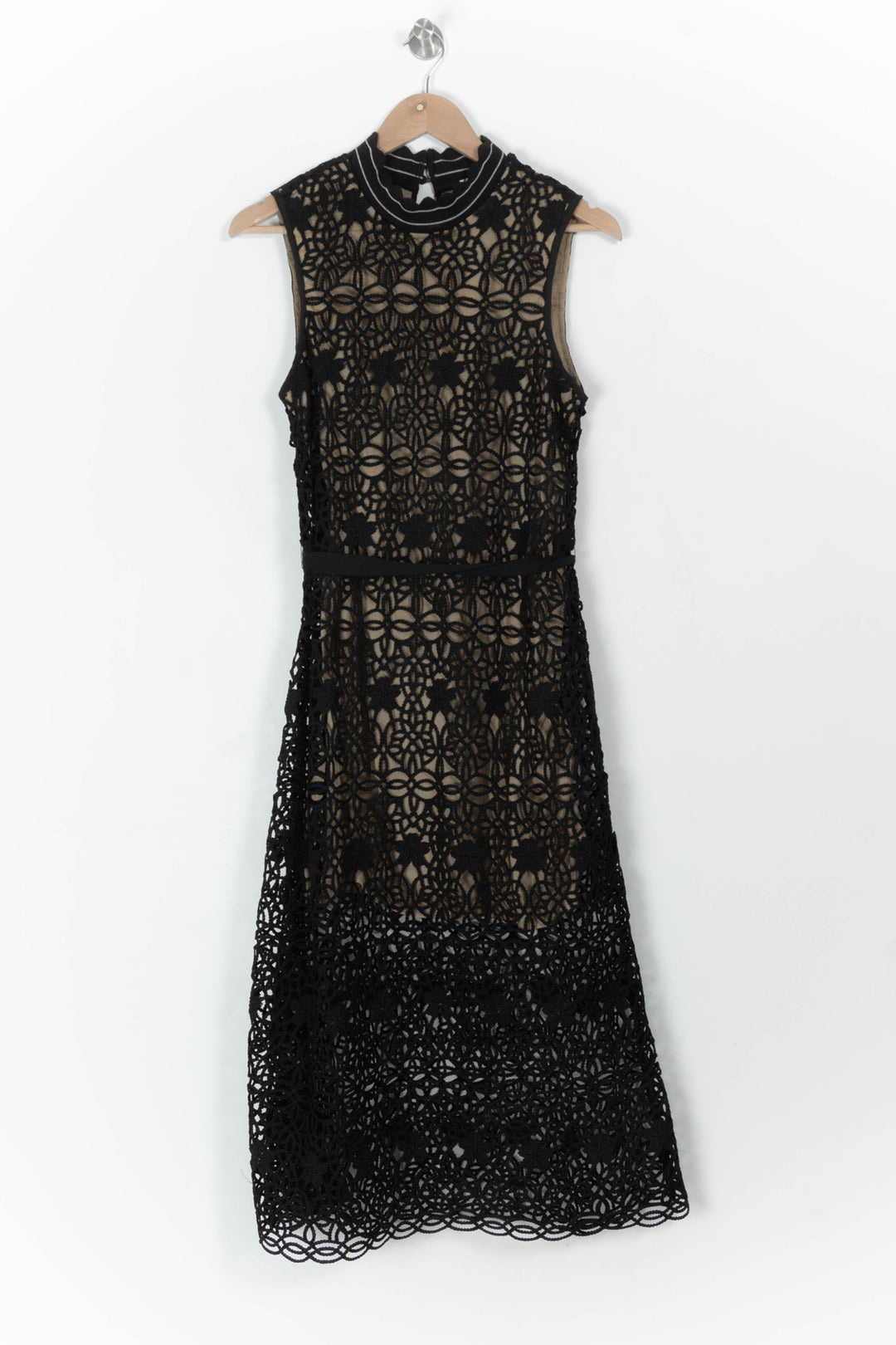 Robe Longue Noire et Beige - Taille M/38 de la marque Claudie Pierlot | PARAD99545 - Vendu par Paradigme - Image 2