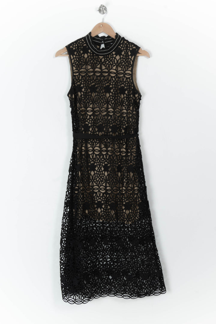 Robe Longue Noire et Beige - Taille M/38 de la marque Claudie Pierlot | PARAD99545 - Vendu par Paradigme - Image 2