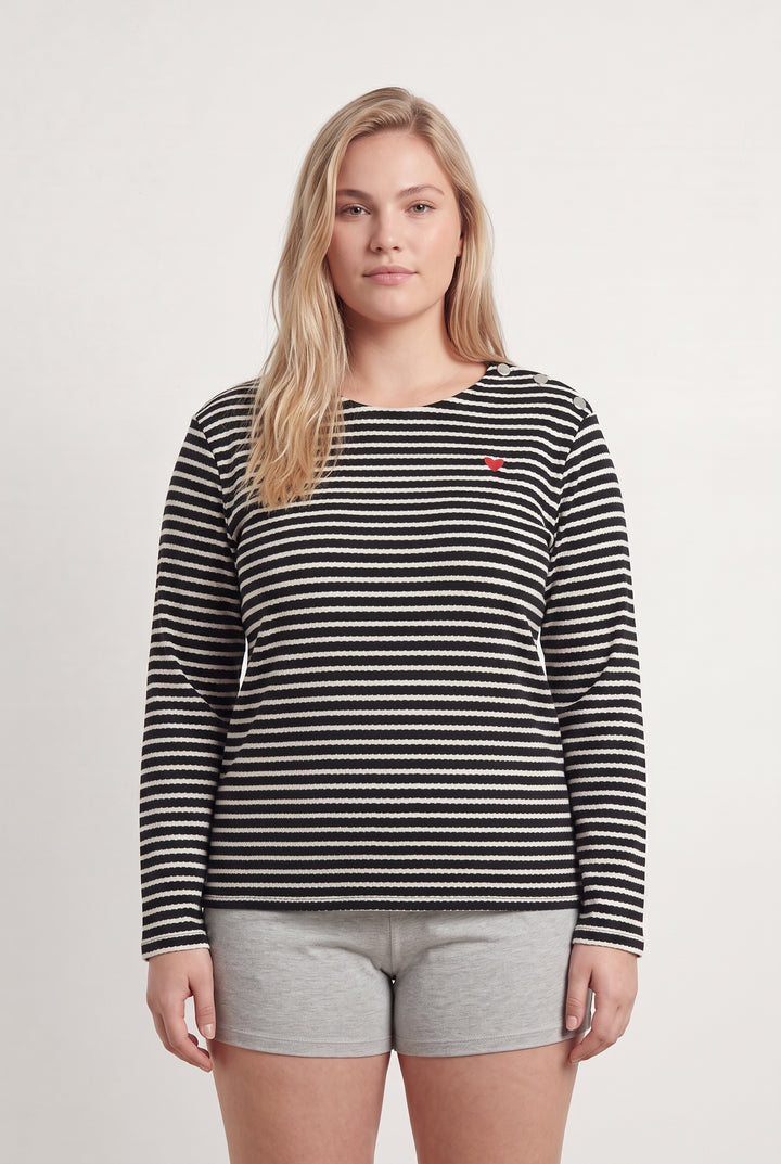 Marinière Noire et Blanche - Taille XXL/44 de la marque I.Code | PARAD99549 - Vendu par Paradigme - Image 1