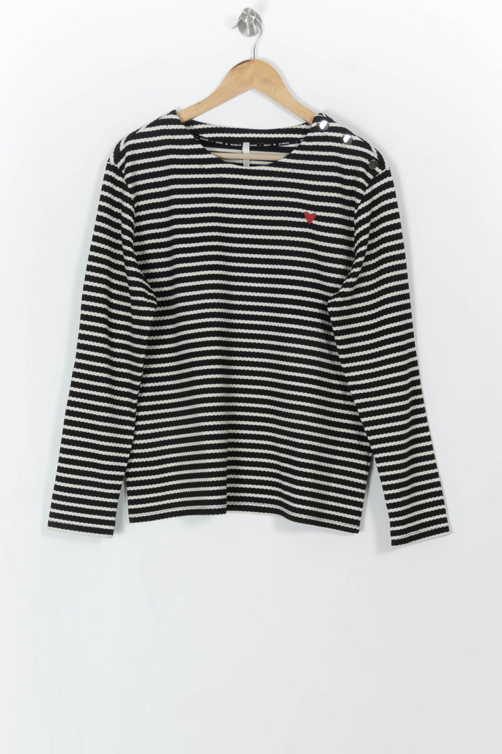 Marinière Noire et Blanche - Taille XXL/44 de la marque I.Code | PARAD99549 - Vendu par Paradigme - Image 2