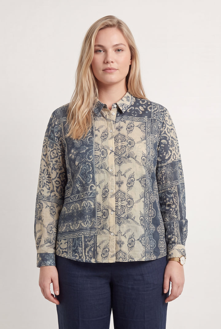 Chemise Bleu et Beige - Taille XXL/44 de la marque Maison 123 | PARAD99552 - Vendu par Paradigme - Image 1