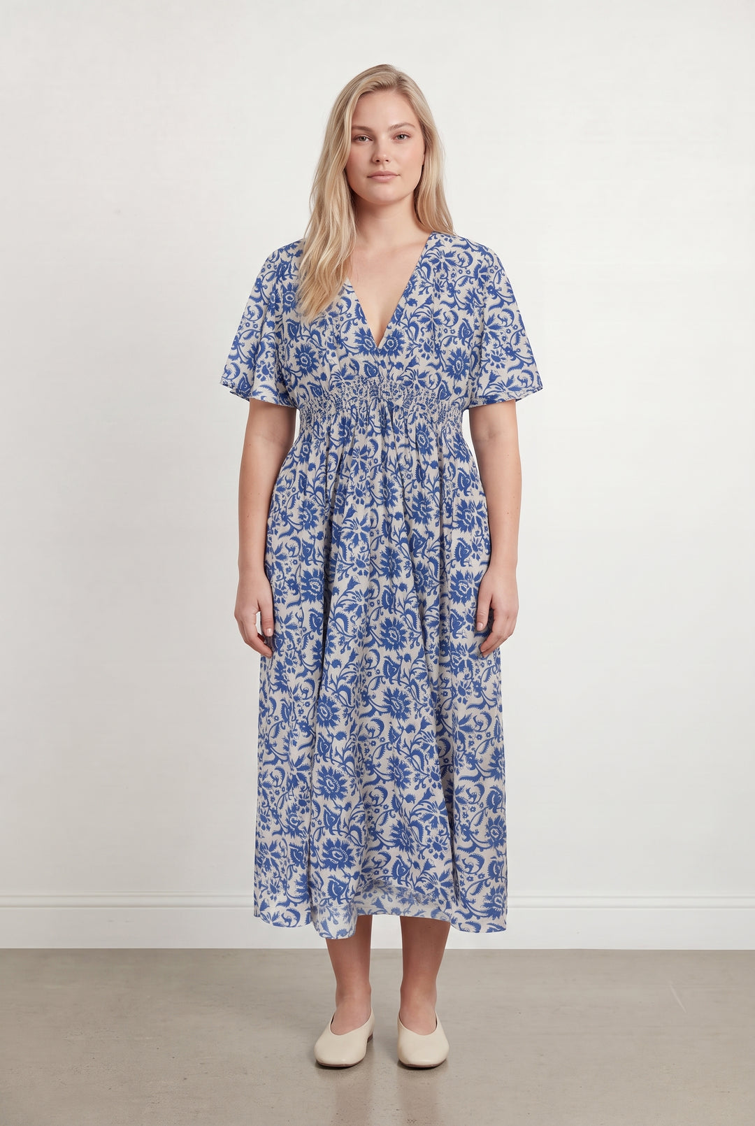 Robe Longue Bleu et Blanche - Taille XXL/44 de la marque Maison 123 | PARAD99558 - Vendu par Paradigme - Image 1