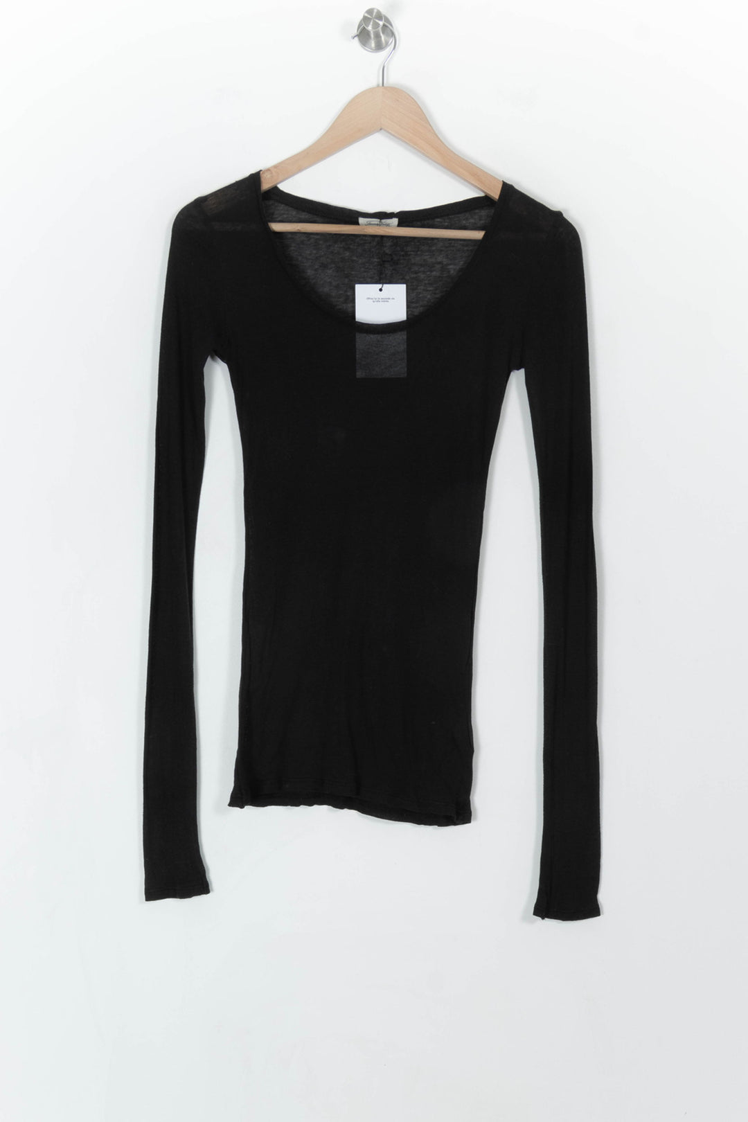 T-shirt Manches Longues Noir - Taille S/36 de la marque American Vintage | PARAD99562 - Vendu par Paradigme - Image 2