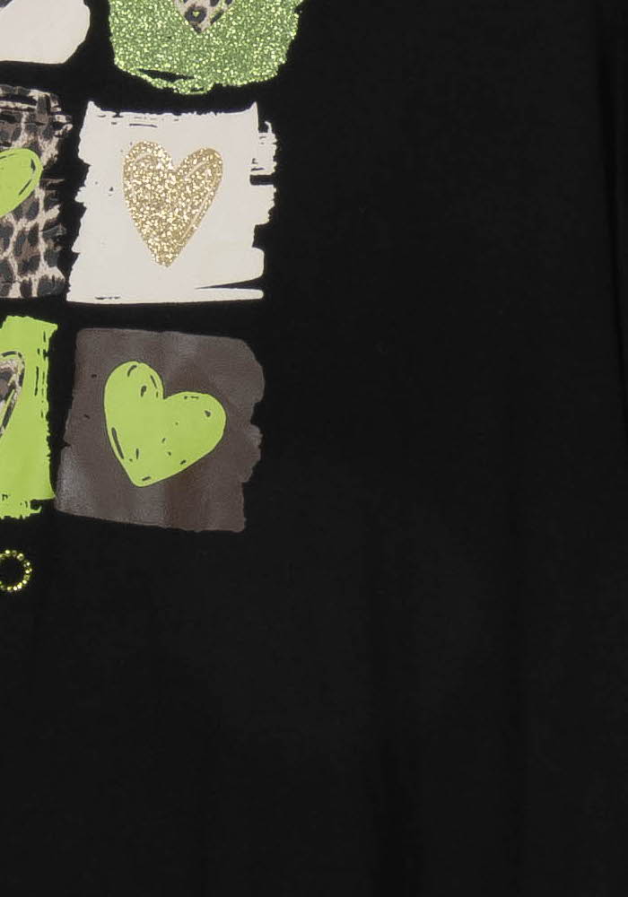 T-shirt Noir et Vert - Taille XS/34 de la marque Liu Jo | PARAD99564 - Vendu par Paradigme - Image 3