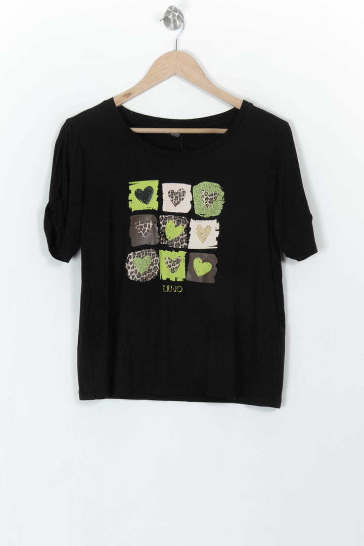 T-shirt Noir et Vert - Taille XS/34 de la marque Liu Jo | PARAD99564 - Vendu par Paradigme - Image 2