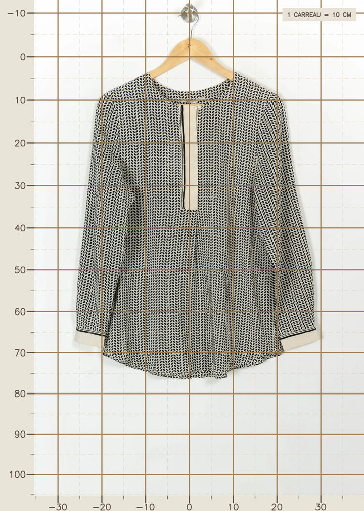 Blouse Blanche et Noire - Taille M/38 de la marque Gerard Darel | PARAD99577 - Vendu par Paradigme - Image 4