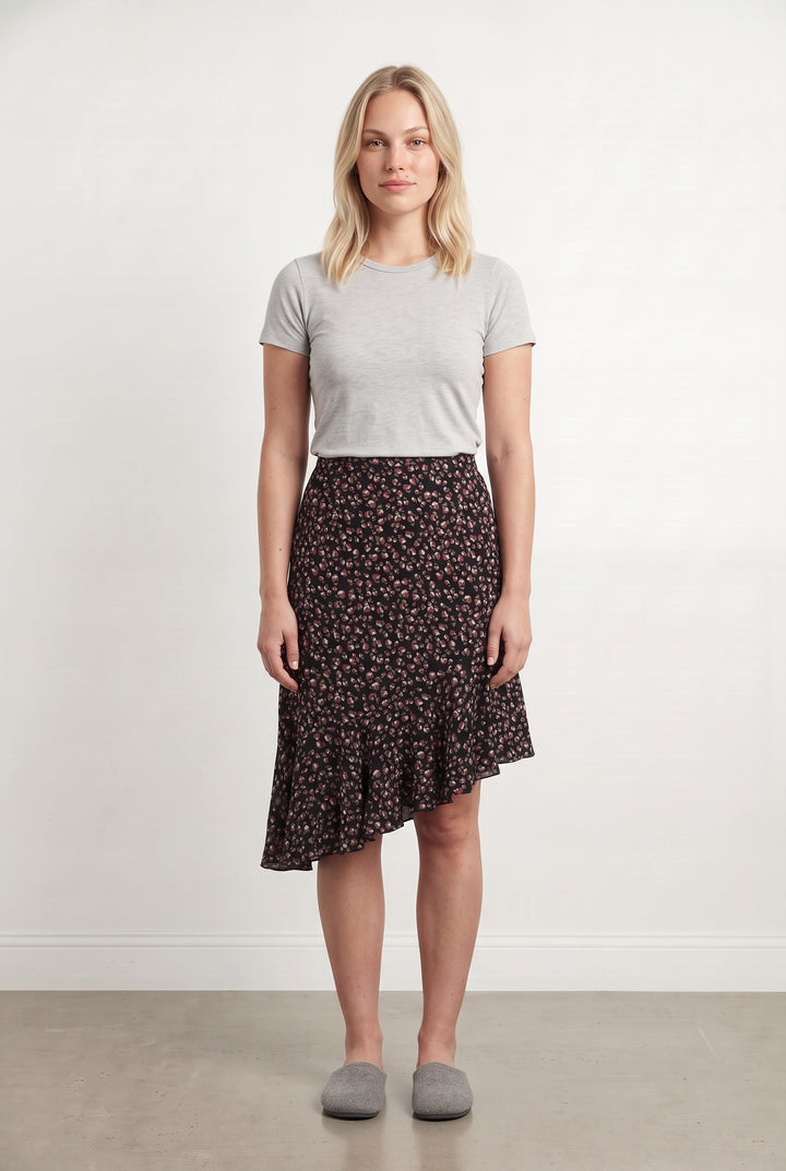Jupe Longue Noire et Rouge - Taille L/40 de la marque Gerard Darel | PARAD99578 - Vendu par Paradigme - Image 1