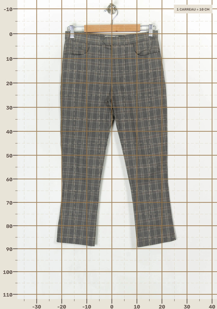 Pantalon à Carreaux Gris - Taille S/36 de la marque Isabel Marant étoile | PARAD99579 - Vendu par Paradigme - Image 4