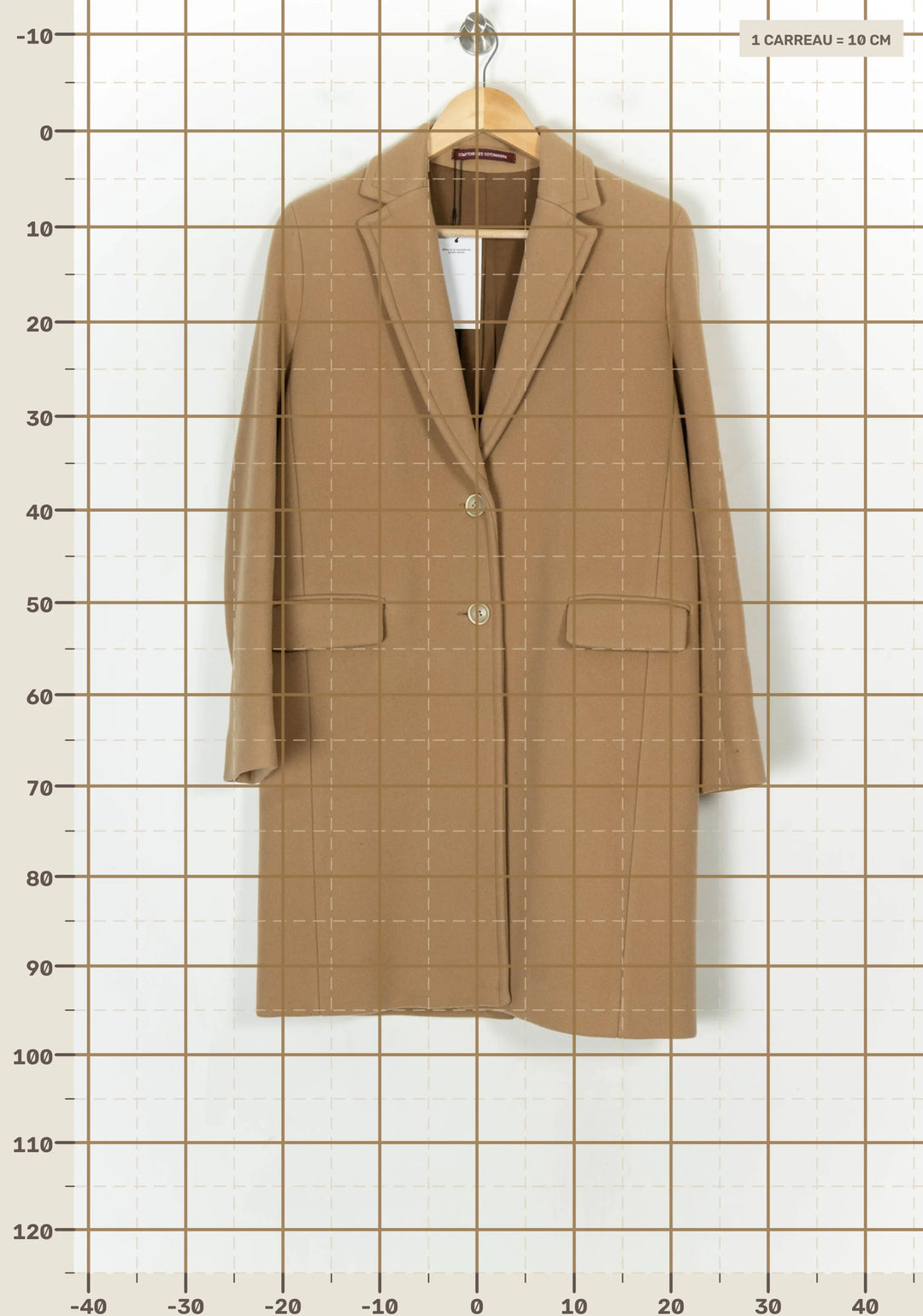 Manteau Long Beige - Taille S/36 de la marque Comptoir des Cotonniers | PARAD99581 - Vendu par Paradigme - Image 4