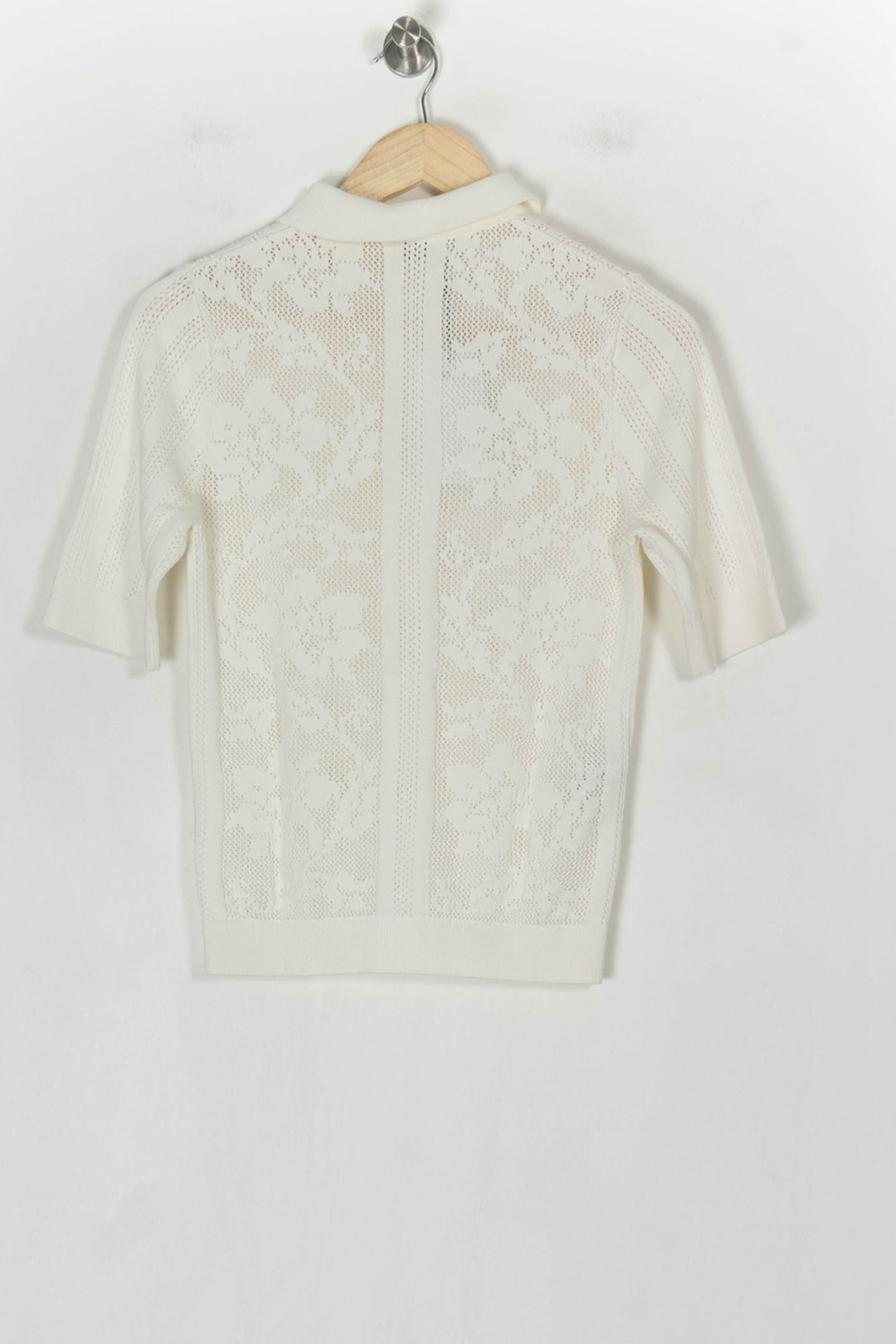 Pull Polo Blanc - Taille S/36 de la marque Comptoir des Cotonniers | PARAD99582 - Vendu par Paradigme - Image 5