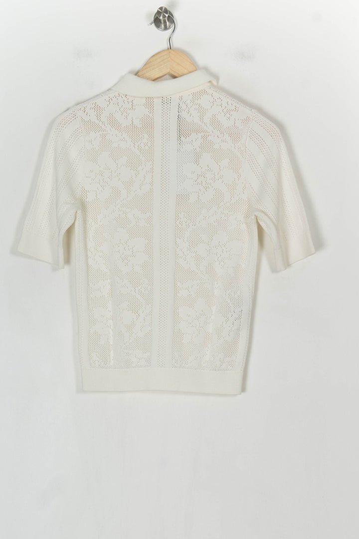 Pull Polo Blanc - Taille S/36 de la marque Comptoir des Cotonniers | PARAD99582 - Vendu par Paradigme - Image 5
