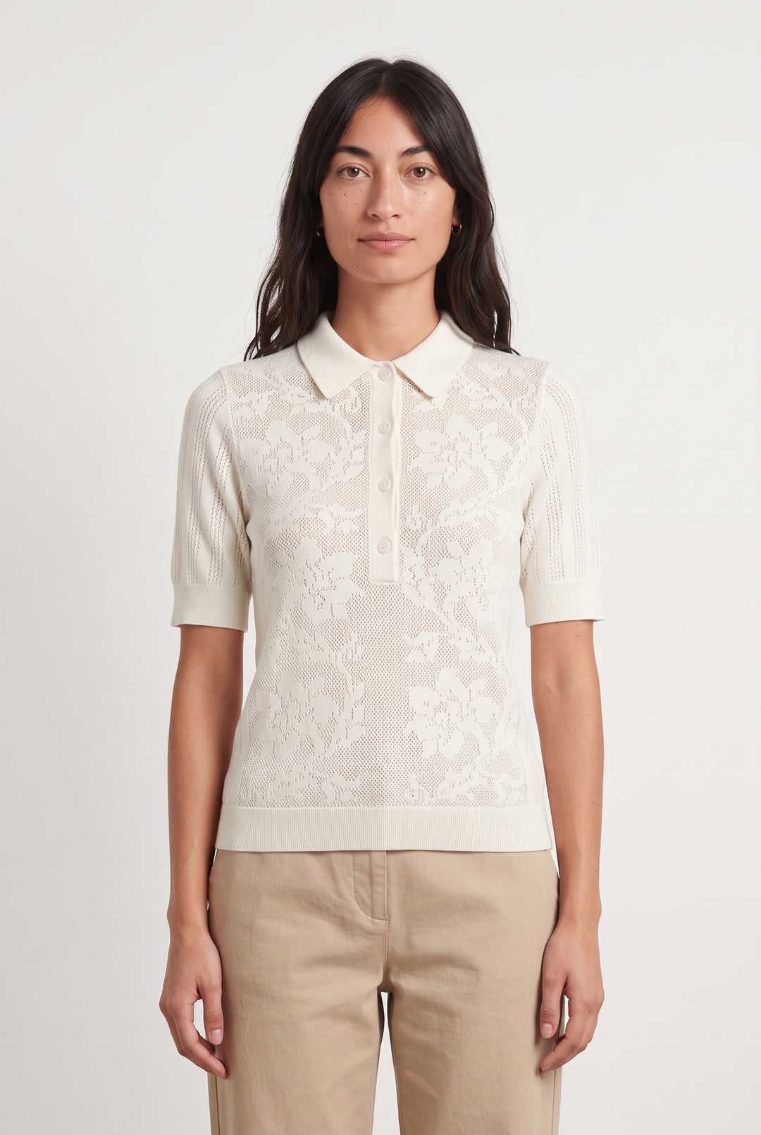 Pull Polo Blanc - Taille S/36 de la marque Comptoir des Cotonniers | PARAD99582 - Vendu par Paradigme - Image 1