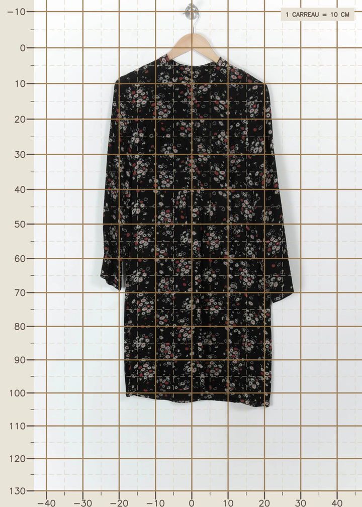Robe Fleurie Noire - Taille M/38 de la marque Gerard Darel | PARAD99585 - Vendu par Paradigme - Image 4