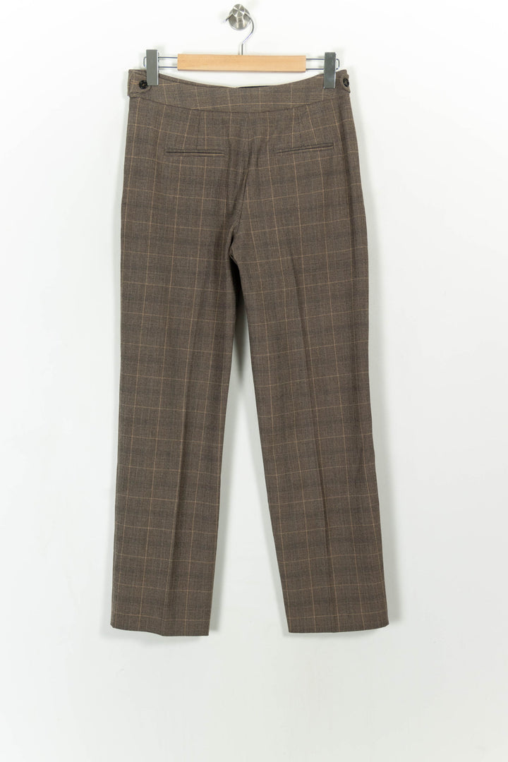 Pantalon À Carreaux Marron - Taille M/38 de la marque Gerard Darel | PARAD99588 - Vendu par Paradigme - Image 5