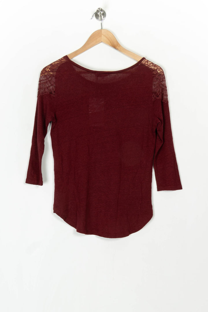 Pull Bordeaux - Taille S/36 de la marque Sandro | PARAD99591 - Vendu par Paradigme - Image 5