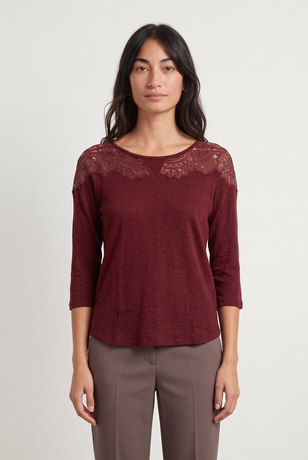Pull Bordeaux - Taille S/36 de la marque Sandro | PARAD99591 - Vendu par Paradigme - Image 1