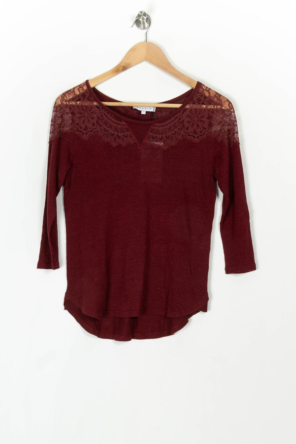 Pull Bordeaux - Taille S/36 de la marque Sandro | PARAD99591 - Vendu par Paradigme - Image 2